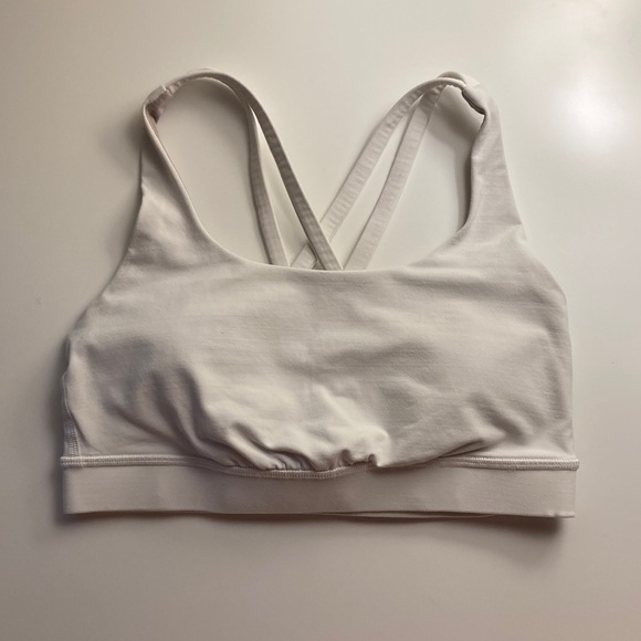 Lululemon Energy Bra, White Sports Bra, Size 4 - Picture 4 of 5